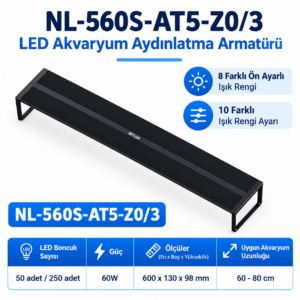 NETLEA NL-560S-RGB-Z0/4 Akıllı RGB Akvaryum LED Aydınlatma (60W / 50 LED)