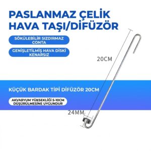 Paslanmaz CO2 Difüzör 20 cm
