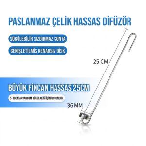 Paslanmaz CO2 Difüzör 25 cm