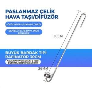 Paslanmaz CO2 Difüzör 30 cm