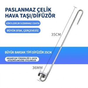 Paslanmaz CO2 Difüzör 35 cm