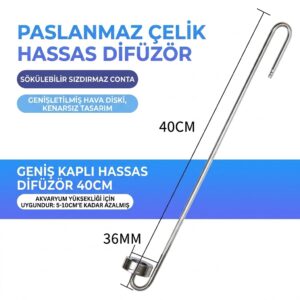 Paslanmaz CO2 Difüzör 40 cm